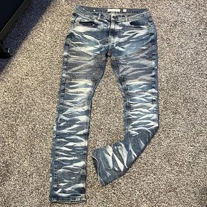 Men’s faded/distressed biker jeans size 34/32